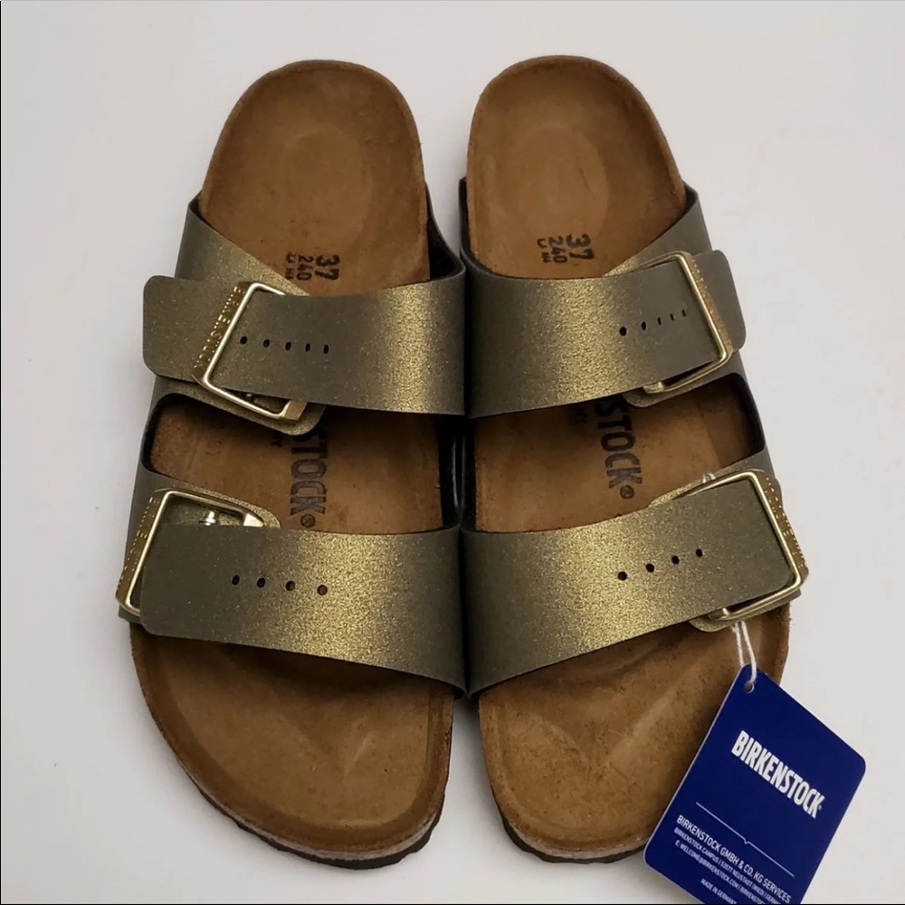 Birkenstock | Arizona Icy Metallic Stone Gold 37 - Picture 3 of 7